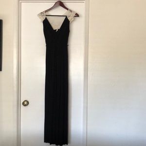 Black maternity maxi dress